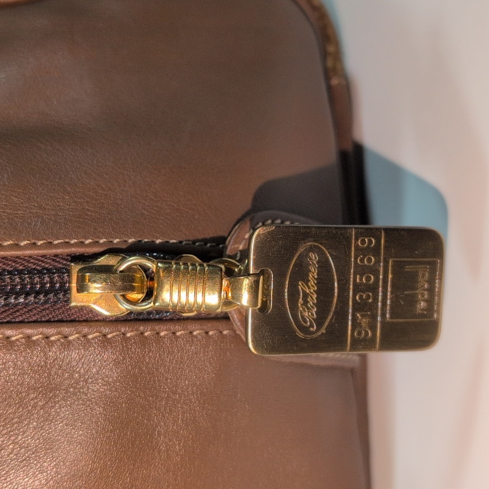 Borbonese Glot Pattern Leather And Suede Handbag - image 3